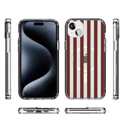 Sunday in Brooklyn | Burgundy Stripes Case