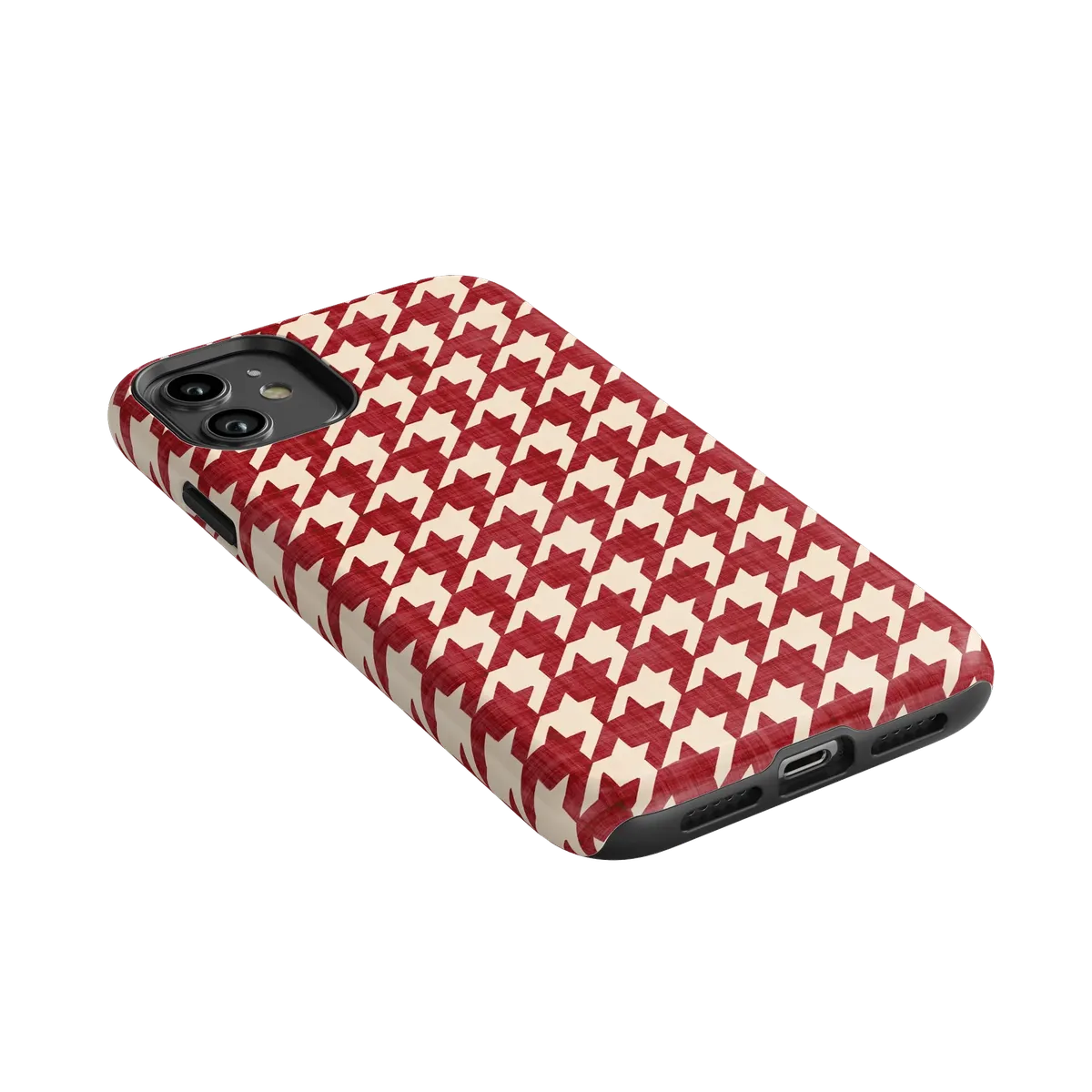 Scarlet Stitch | Red Houndstooth Case