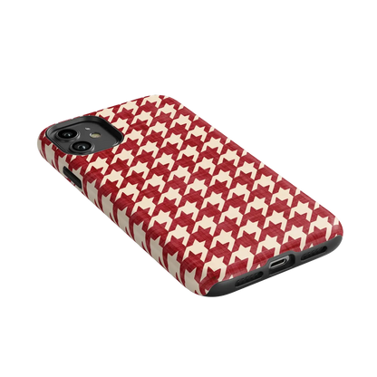 Scarlet Stitch | Red Houndstooth Case