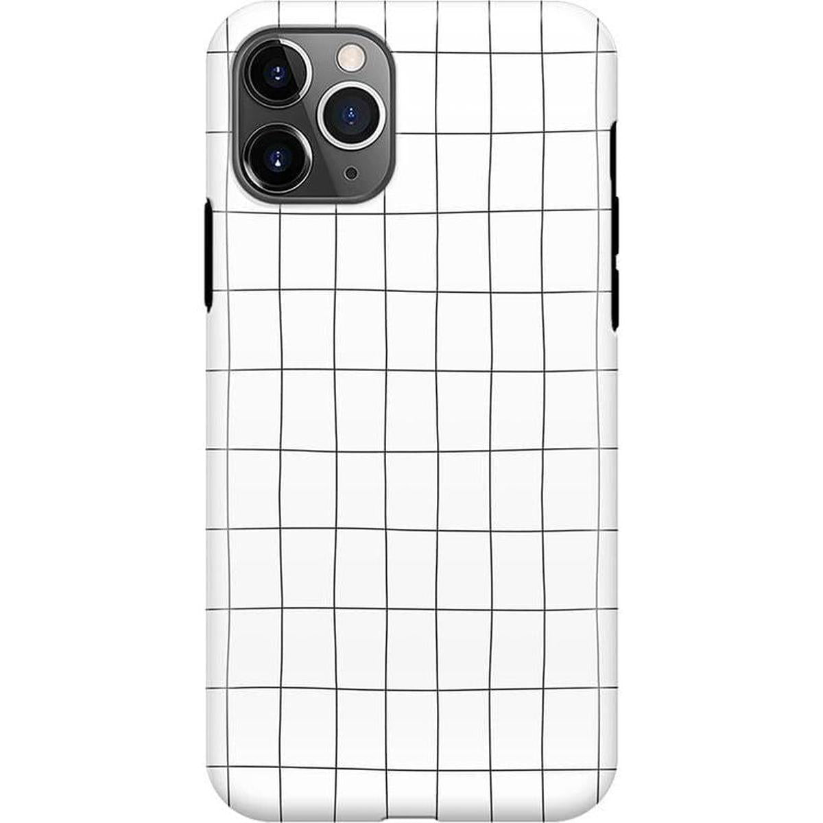 Off the Grid | White & Black Lined Case iPhone Case get.casely Classic iPhone 11 Pro Max