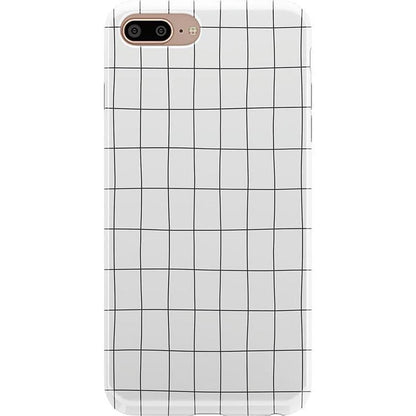 Off the Grid | White & Black Lined Case iPhone Case get.casely Classic iPhone 6/7/8 Plus