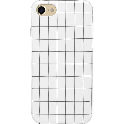 Off the Grid | White & Black Lined Case iPhone Case get.casely Classic iPhone 6/7/8