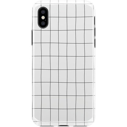 Off the Grid | White & Black Lined Case iPhone Case get.casely Classic iPhone XS Max