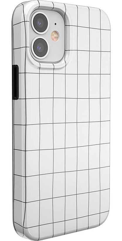 Off the Grid | White & Black Lined Case iPhone Case get.casely