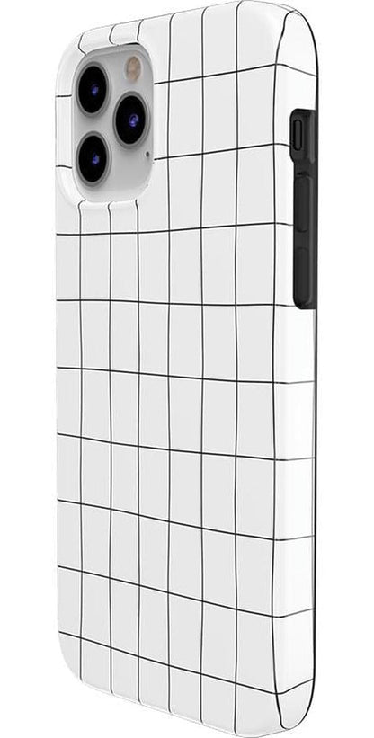 Off the Grid | White & Black Lined Case iPhone Case get.casely