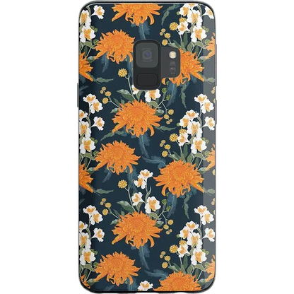 Off Tropic Floral | Exotic Orange Flower Samsung Case Samsung Case get.casely Classic Galaxy S9 Plus