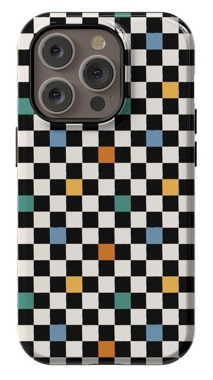 Old Skool | Retro Checkerboard Case iPhone Case get.casely Essential + MagSafe® iPhone 15 Pro