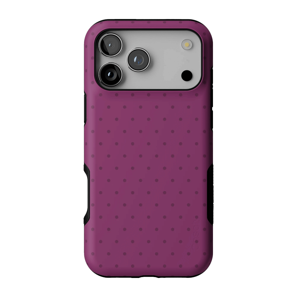On the Dot | Plum Polka Dot Case