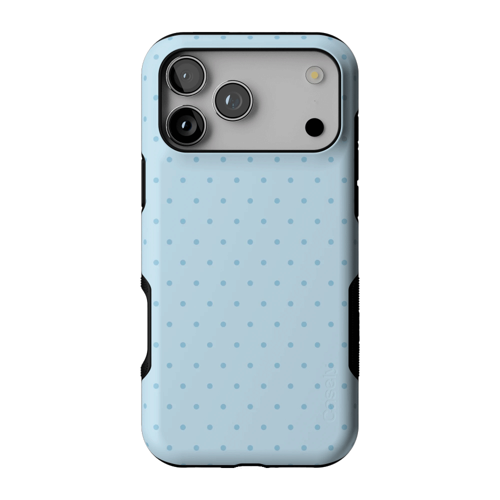 On the Dot | Blue Monochrome Polka Dot Case