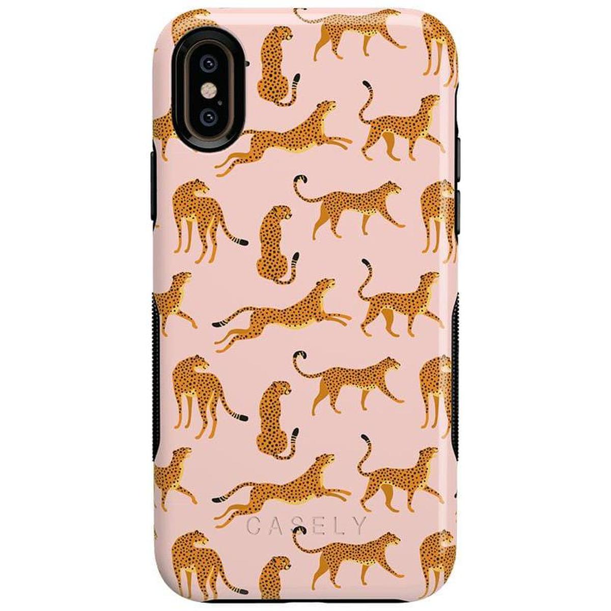 On the Prowl | Pink Leopard Print Case iPhone Case get.casely Bold iPhone X / XS