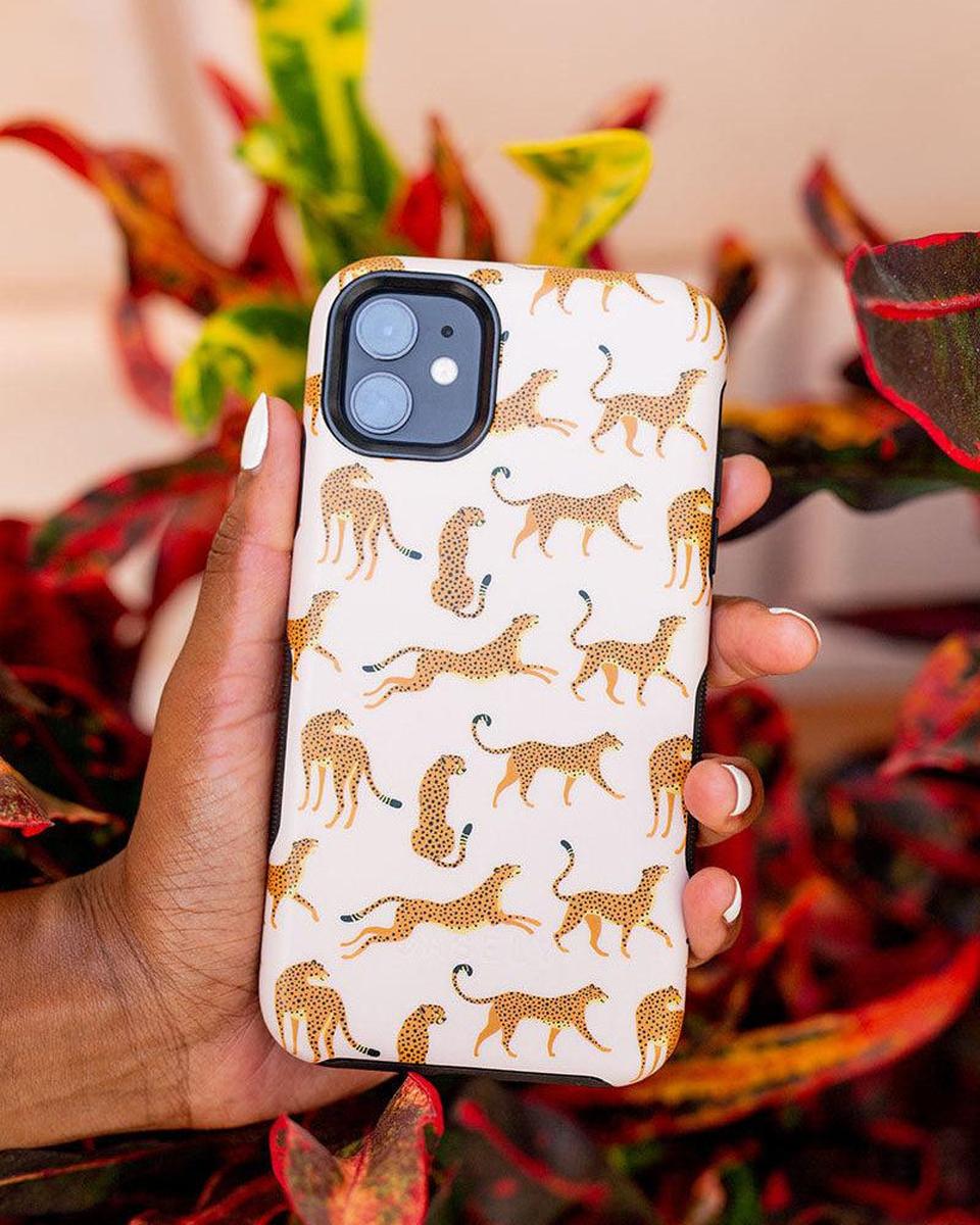 On the Prowl | Pink Leopard Print Case iPhone Case get.casely