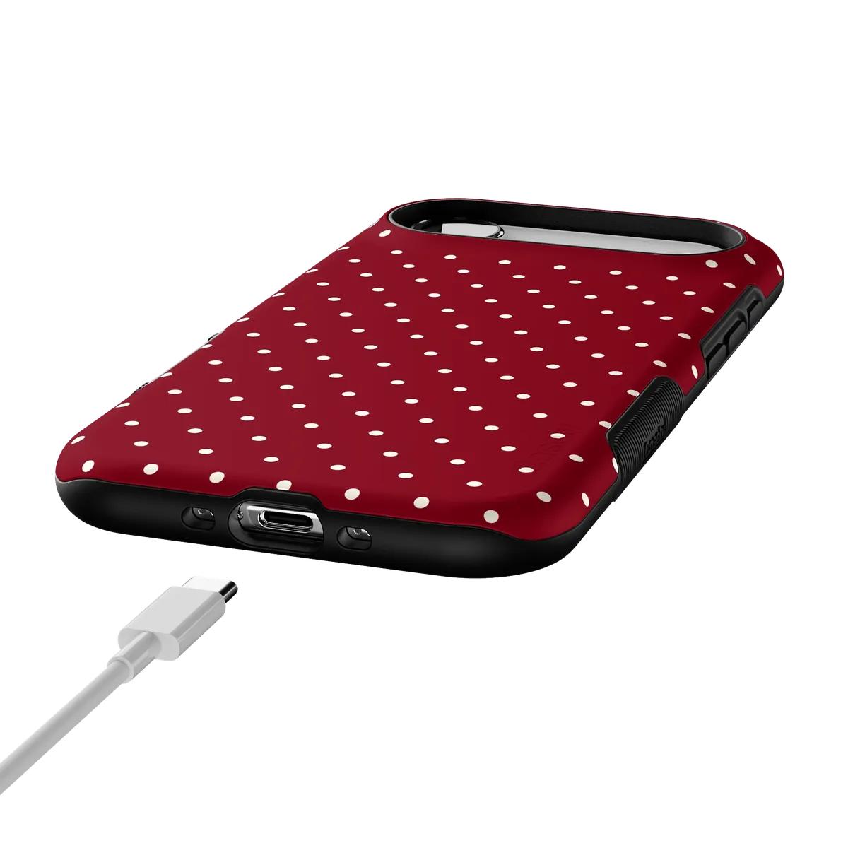 On the Dot | Maroon Polka Dot Case