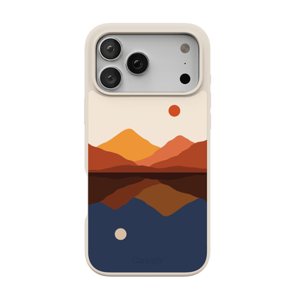Opposites Attract | Day & Night Colorblock Mountains Case iPhone Case get.casely Align + MagSafe® iPhone 17 Pro Max