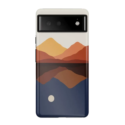 Opposites Attract | Day & Night Colorblock Mountains Google Pixel Case Google Pixel Case Casetry Essential Google Pixel 6