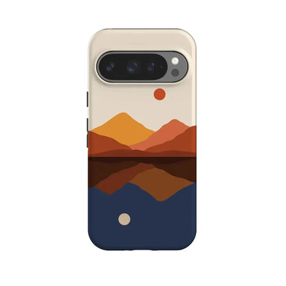 Opposites Attract | Day & Night Colorblock Mountains Google Pixel Case Google Pixel Case Casetry Essential + MagSafe® Google Pixel 10 Pro