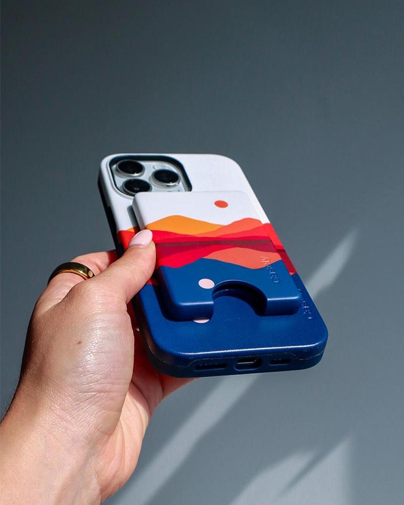 Opposites Attract | Day & Night Colorblock Mountains MagWallet MagWallet get.casely