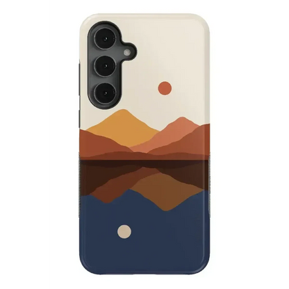Opposites Attract | Day & Night Colorblock Mountains Samsung Case Samsung Case Casetry Bold Flex + MagSafe® Galaxy S25 Plus