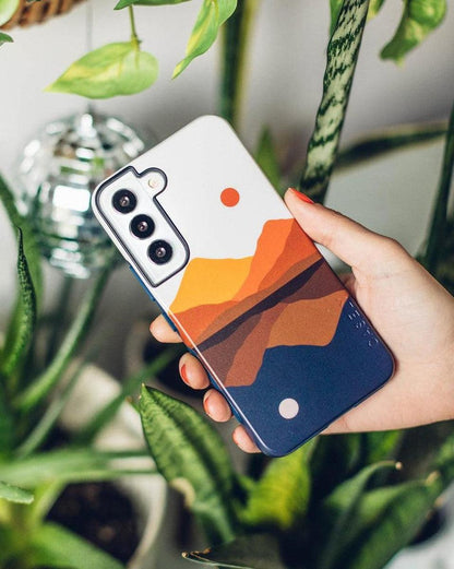 Opposites Attract | Day & Night Colorblock Mountains Samsung Case Samsung Case get.casely