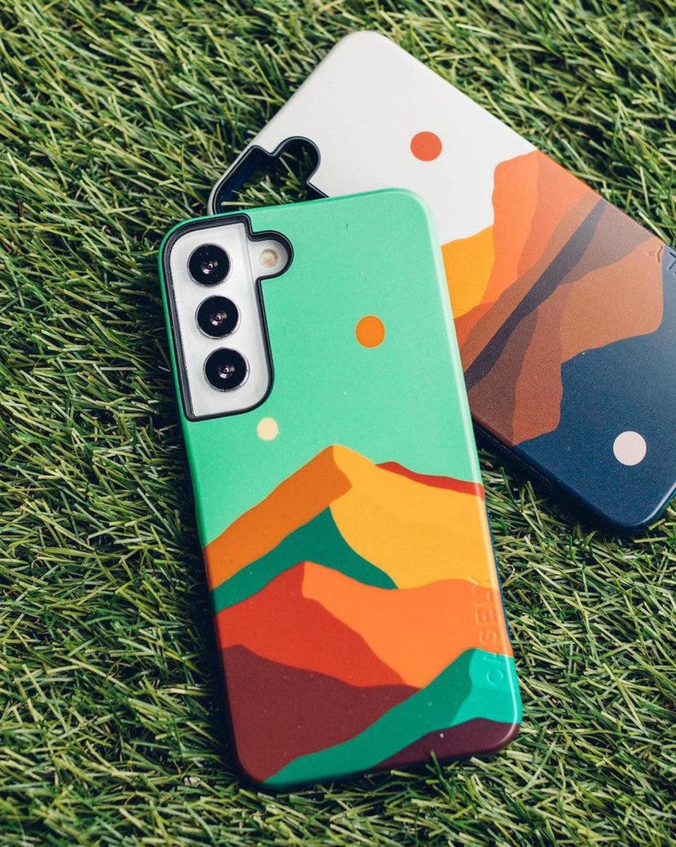 Opposites Attract | Day & Night Colorblock Mountains Samsung Case Samsung Case get.casely