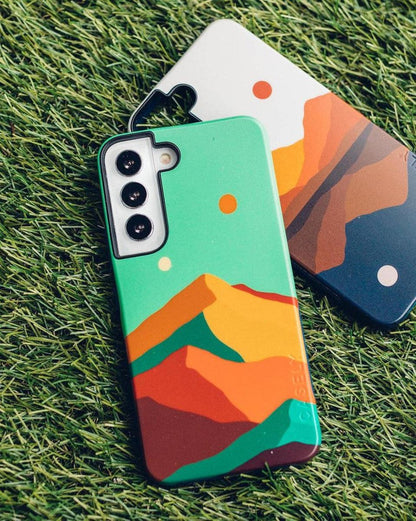 Opposites Attract | Day & Night Colorblock Mountains Samsung Case Samsung Case get.casely