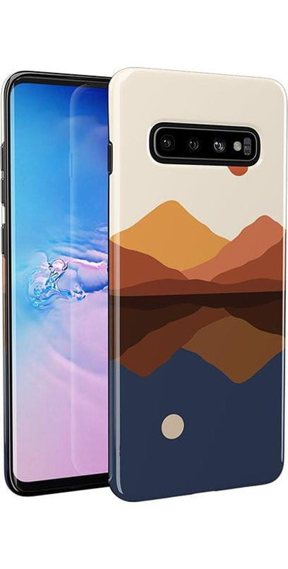 Opposites Attract | Day & Night Colorblock Mountains Samsung Case Samsung Case get.casely