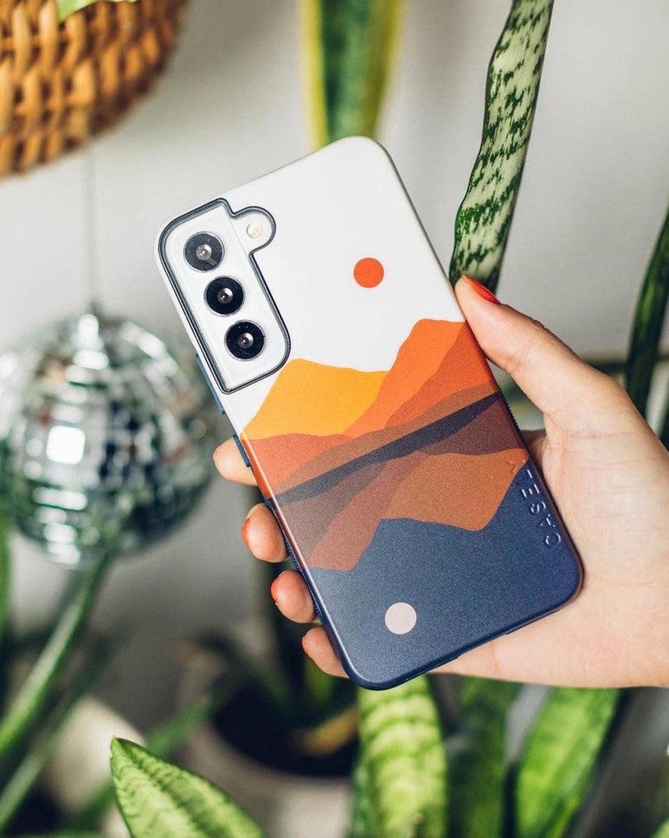 Opposites Attract | Day & Night Colorblock Mountains Samsung Case Samsung Case get.casely