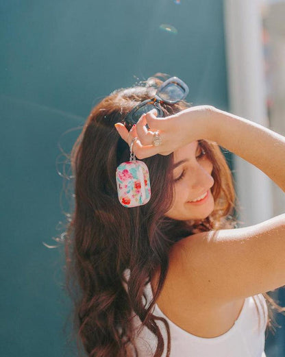 Out and About | Light Pink Floral AirPods Case AirPods Case get.casely