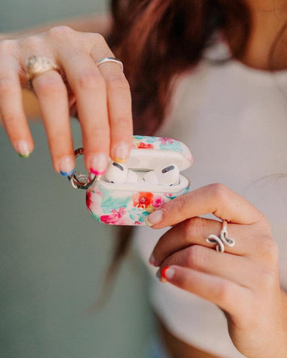 Out and About | Light Pink Floral AirPods Case AirPods Case get.casely