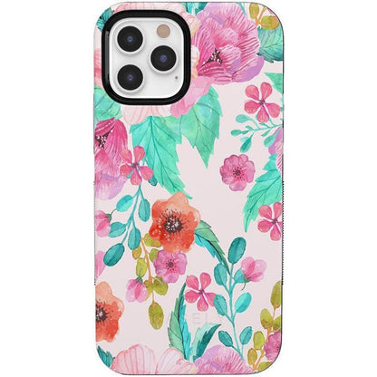 Out And About | Light Pink Floral Case iPhone Case get.casely Bold iPhone 12 Pro