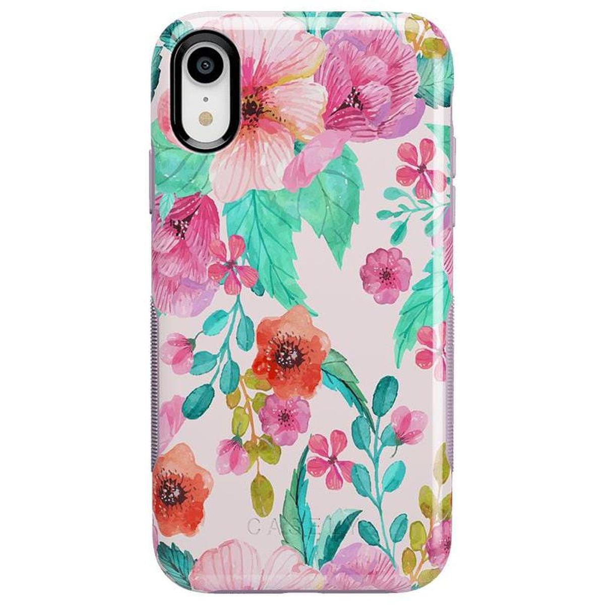 Out And About | Light Pink Floral Case iPhone Case get.casely Bold iPhone XR
