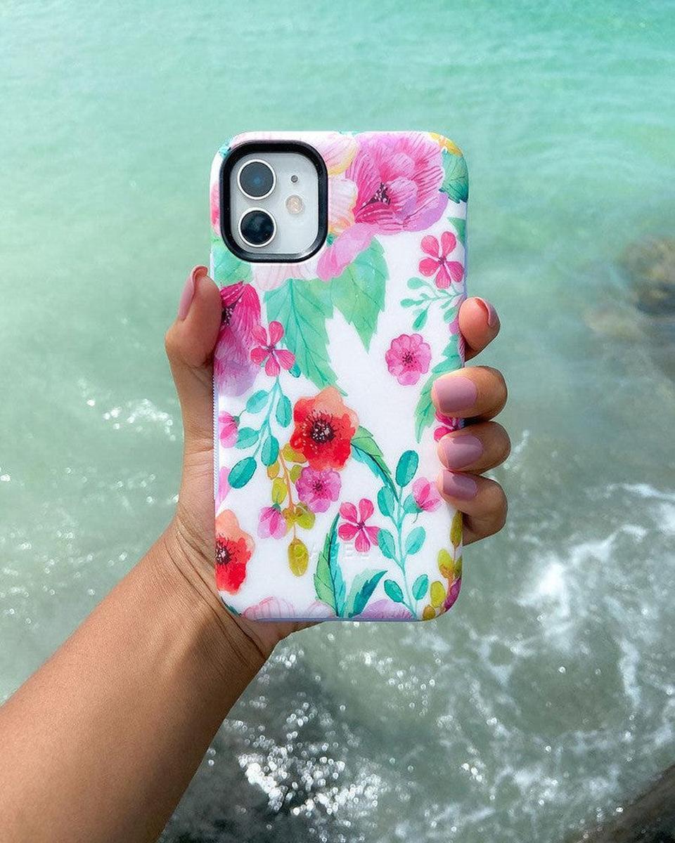 Out And About | Light Pink Floral Case iPhone Case get.casely
