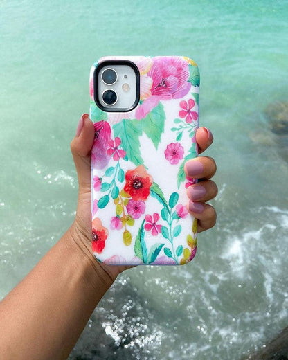 Out And About | Light Pink Floral Case iPhone Case get.casely
