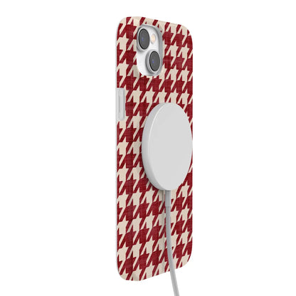 Scarlet Stitch | Red Houndstooth Case