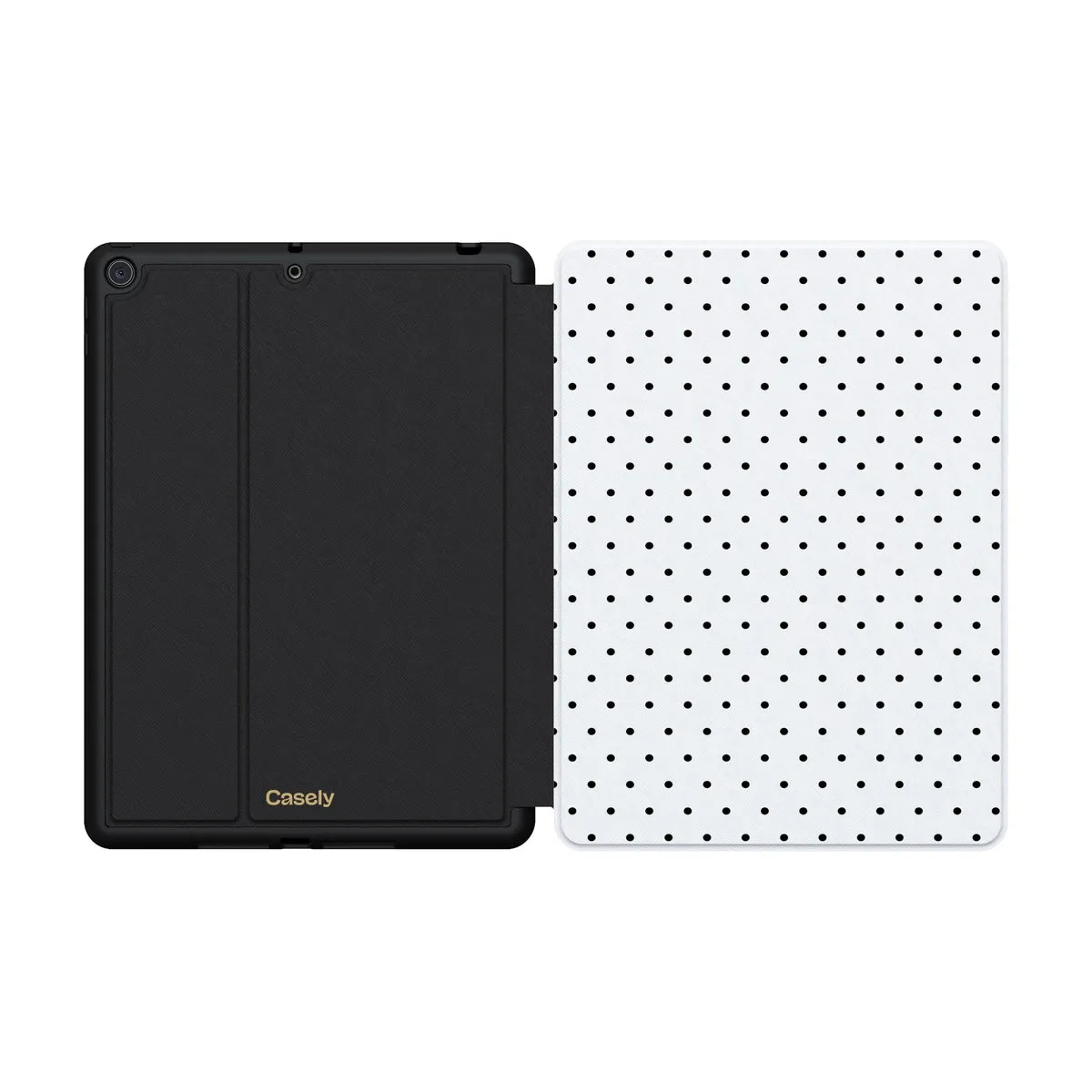 On the Dot | Black Polka Dot iPad Case
