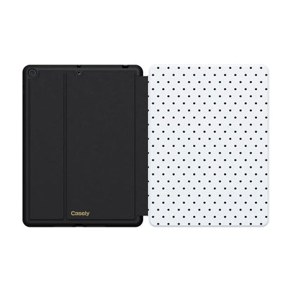 On the Dot | Black Polka Dot iPad Case