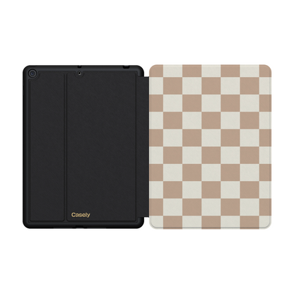 Fit Check | Neutral Checkerboard iPad Case