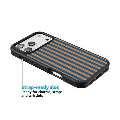 Go New York | Blue & Orange Stripes Case
