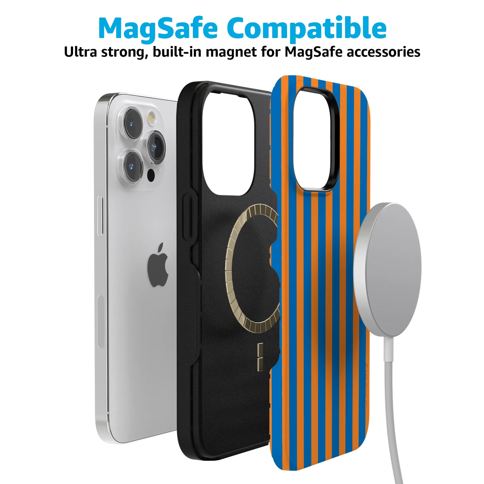 Go New York | Blue & Orange Stripes Case