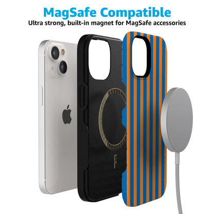 Go New York | Blue & Orange Stripes Case