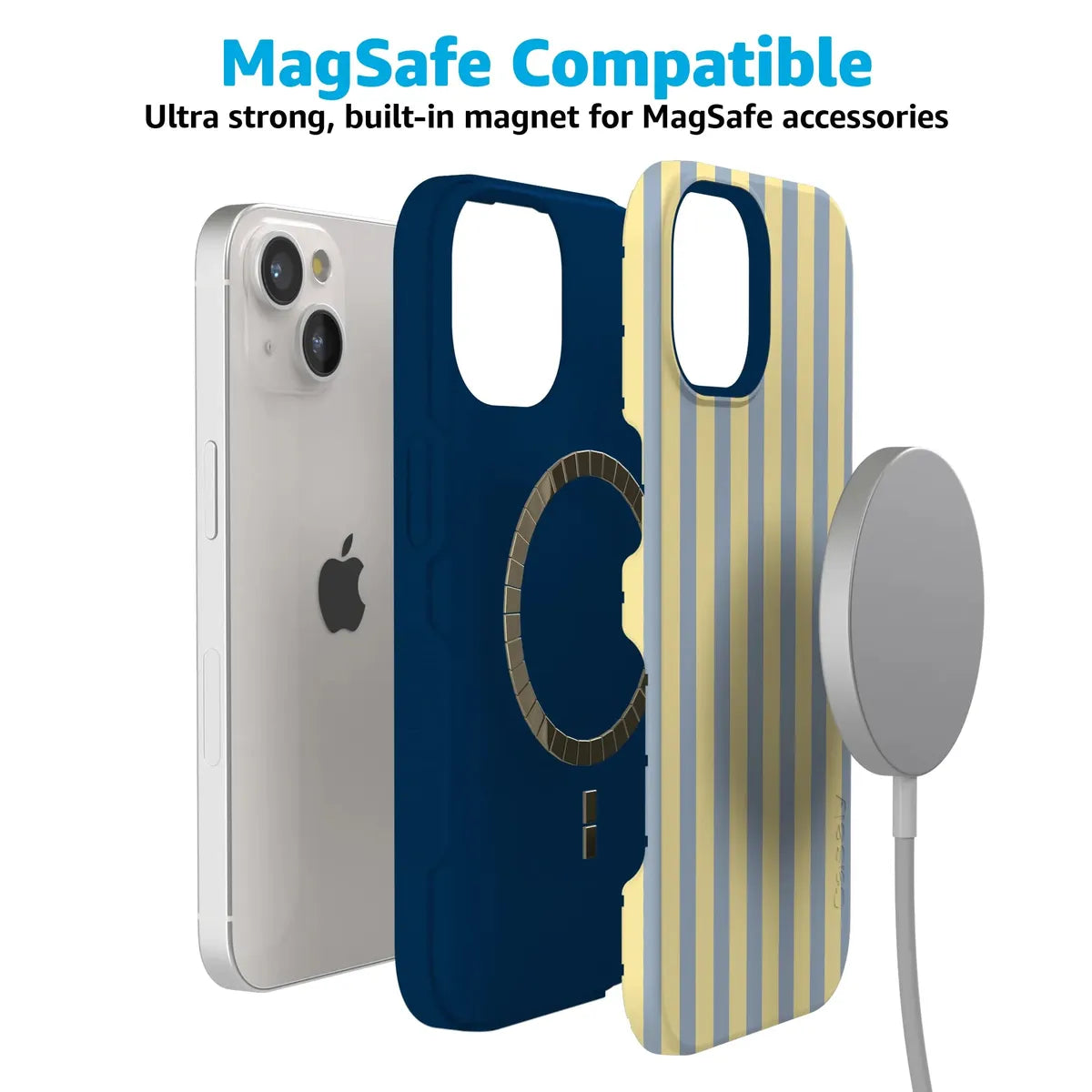 Coastline Stripes | Blue & Yellow Case