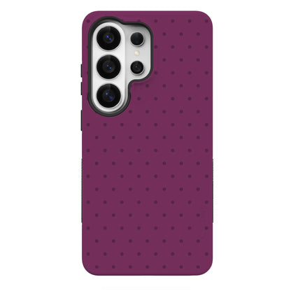 On the Dot | Plum Polka Dot Case - Galaxy S26 Ultra
