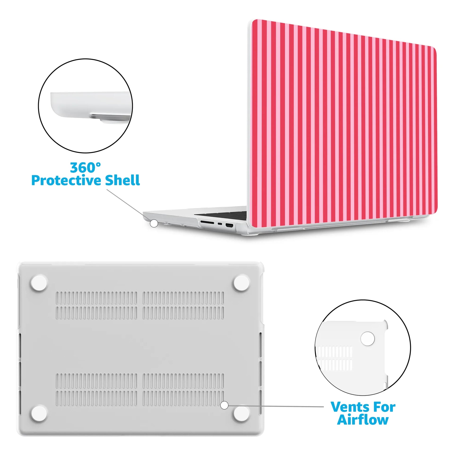 Perfect Stripes | Pink Stripes Laptop Shell