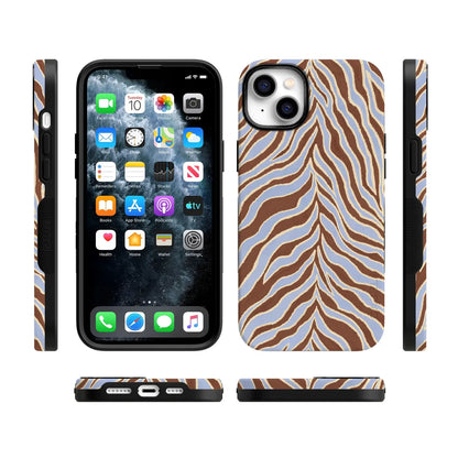 Untamed | Brown & Blue Zebra Case