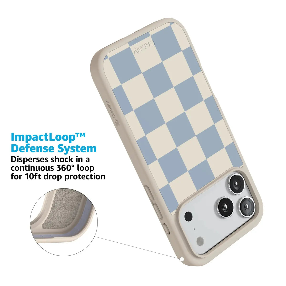 Fit Check | Light Blue Checkerboard Case