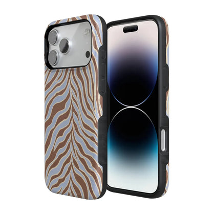Untamed | Brown & Blue Zebra Case