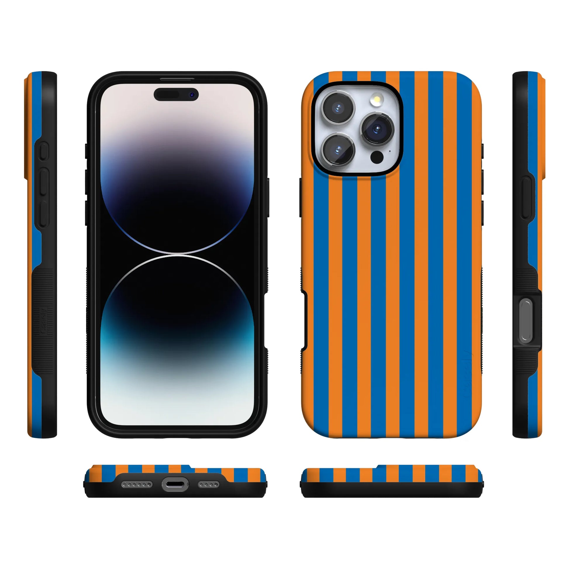 Go New York | Blue & Orange Stripes Case