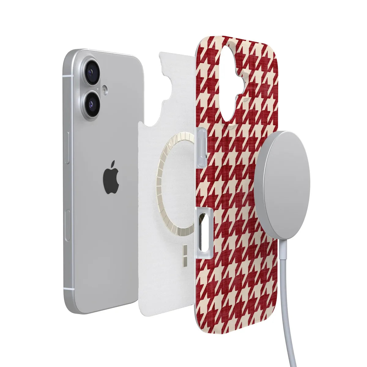 Scarlet Stitch | Red Houndstooth Case