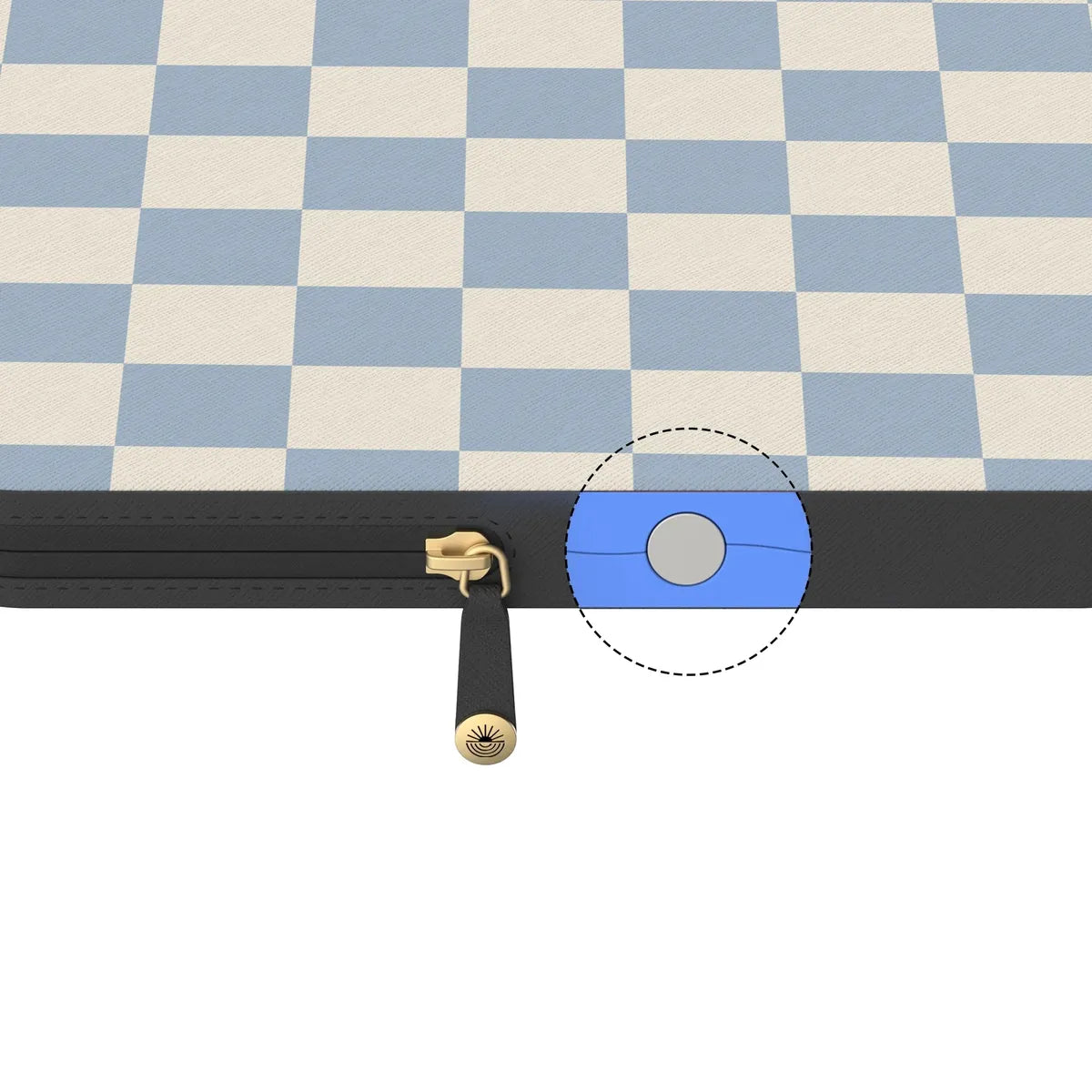 Fit Check | Light Blue Checkerboard Laptop Case