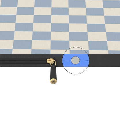 Fit Check | Light Blue Checkerboard Laptop Case