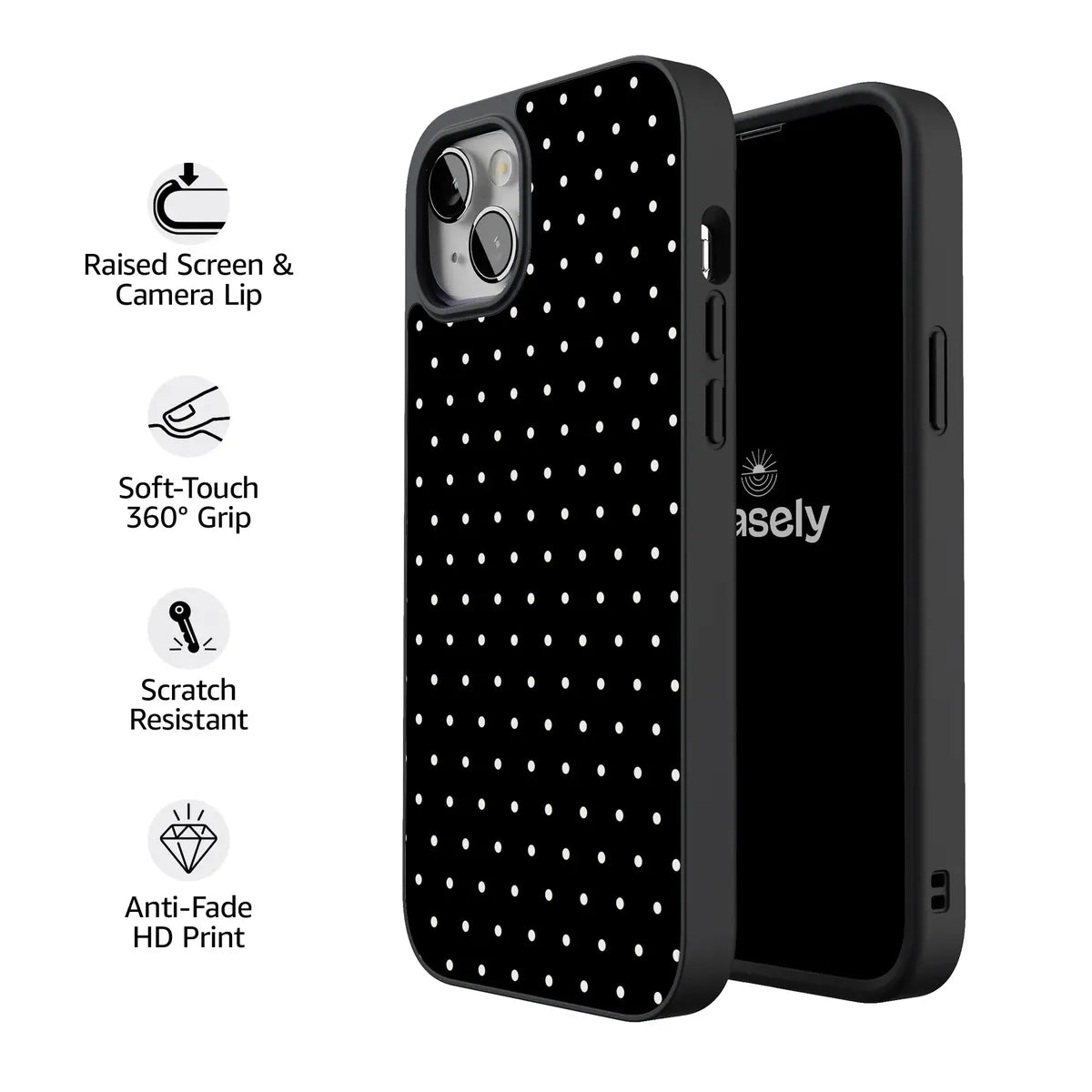 On the Dot | White Polka Dot Case